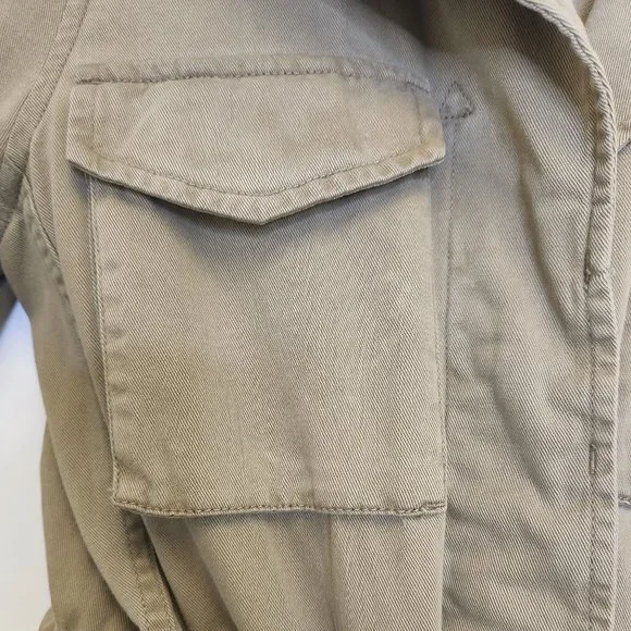 New Haven Supply Chino Jacket XS Tan Twill Cargo Pockets Cinch Waist - Picture 3 of 13